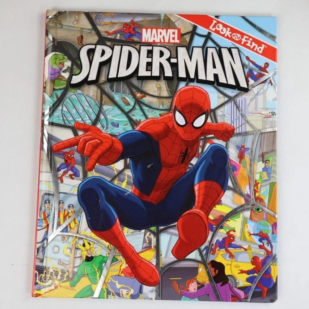 Marvel Spider-Man Look and Find Hardcover Activity Book 2017 PI Kids Hidden Obje